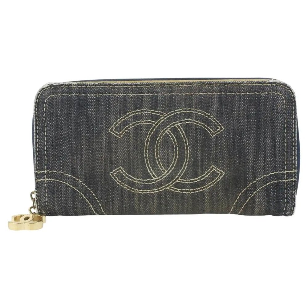 ❌SOLD❌ Authentic Chanel Denim CC Zip Around Zippy Continental Wallet